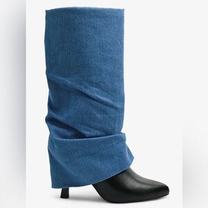 Denim Fold Over Boots